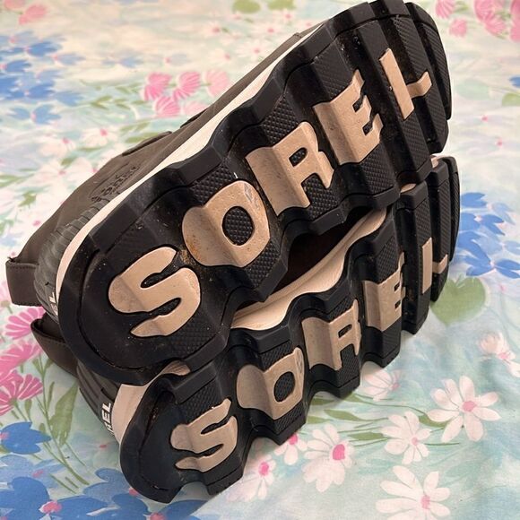 Sorel Kinetic Caribou Boots - 7.5 Womens Green Waterproof Leather Gray Felt - Picture 12 of 12